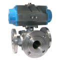 Stainless Steel Flanged 3 Way Ball Valve